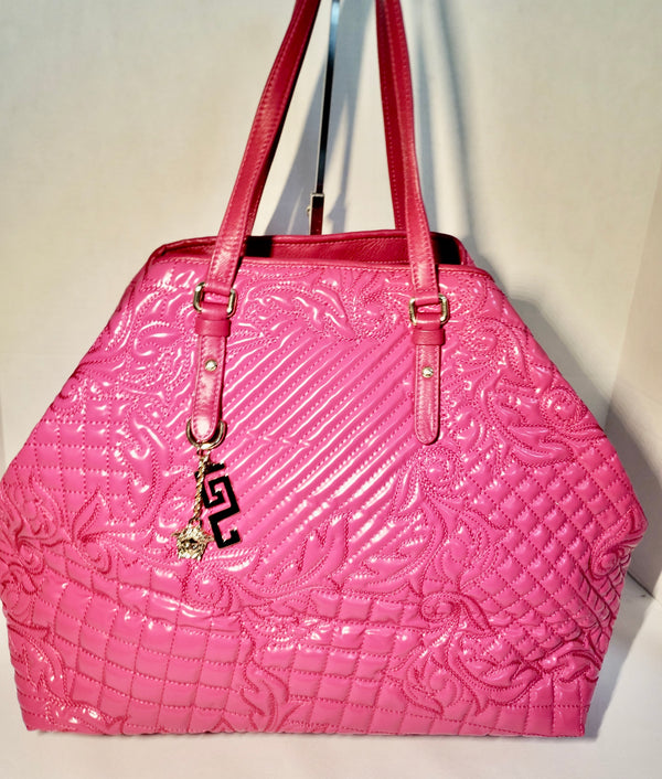 VERSACE Quilted Pink Handbag