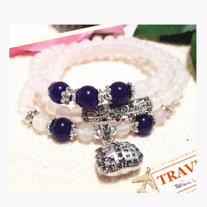 Chalcedony Bracelet (Doubled as Necklace)