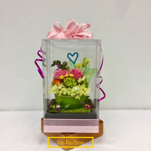 Elegant Preserved Flower with Wooden Box