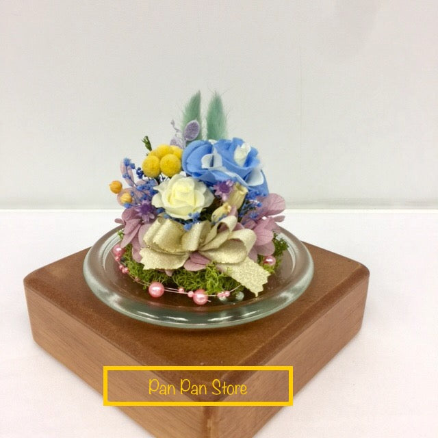 Elegant Preserved Flower with Glass Containers