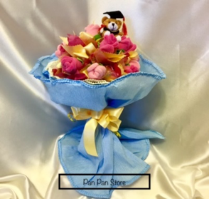 Blue Graduation Bouquet