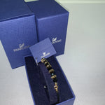 Swarovski Black and Gold Bracelet Jet Hem Bracelet 20 cm (Adjustable）