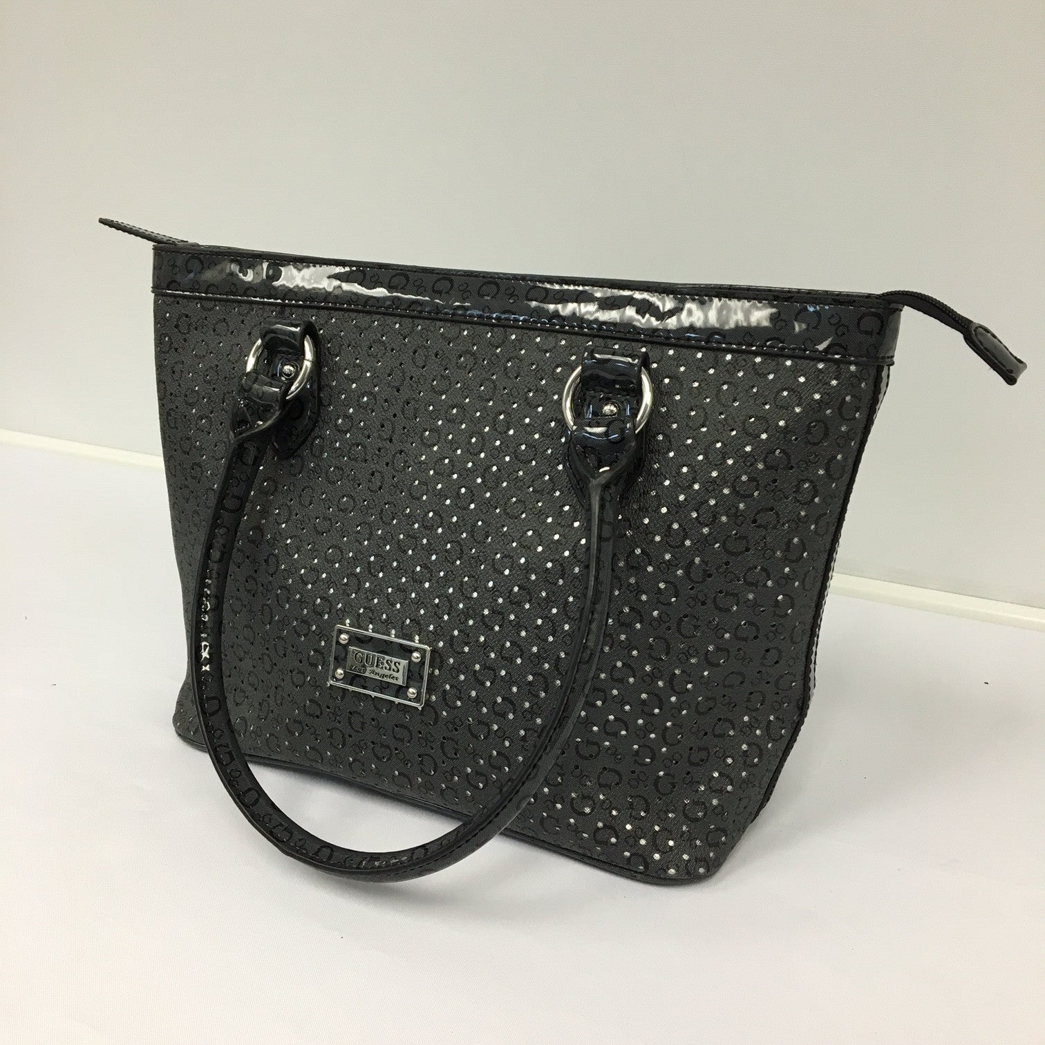 Black and Silver Guess Tote