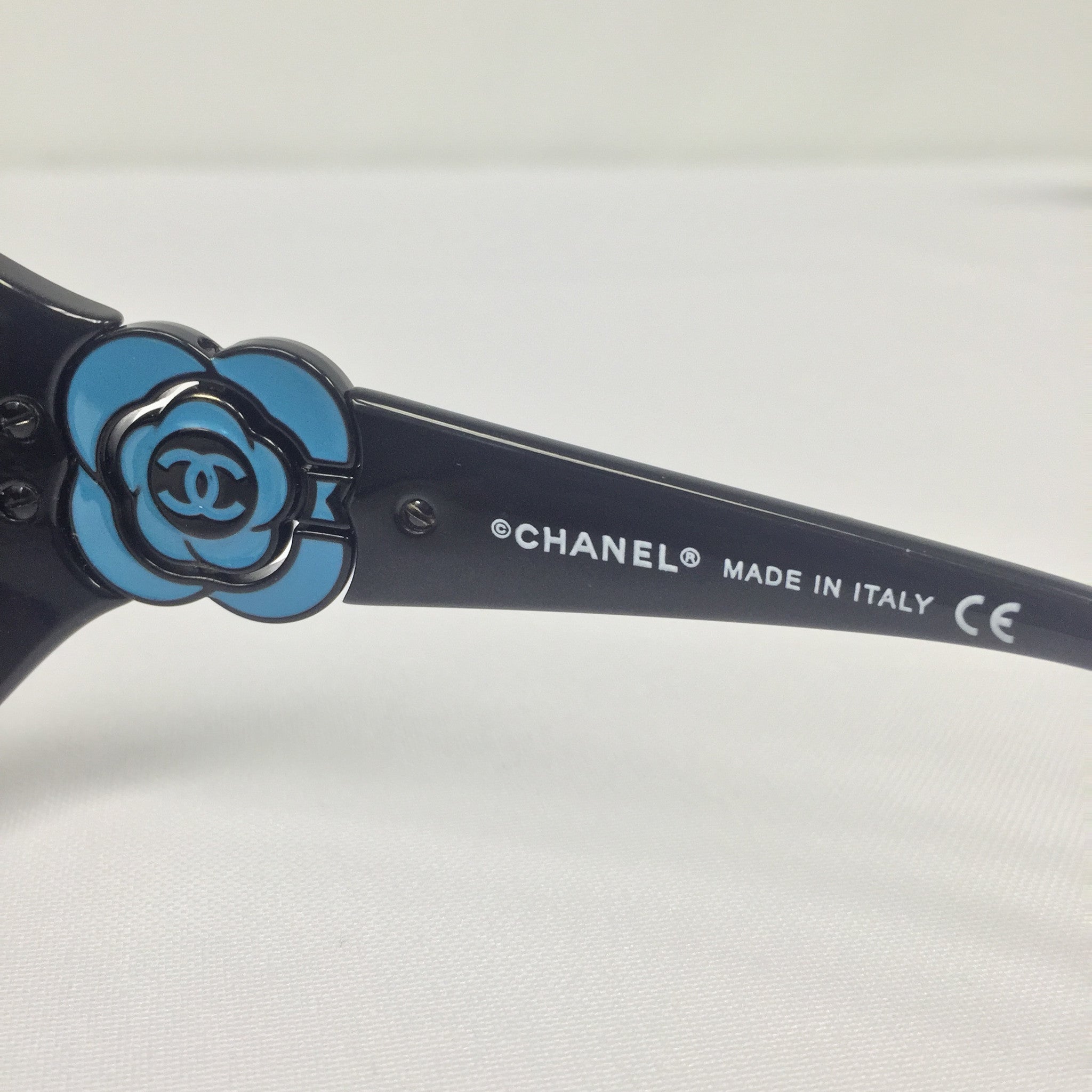 Chanel Sunglasses with Blue Flower Rim