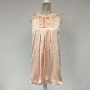 Kingkow Pink Ruffle Summer Dress