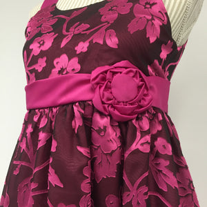Bonnie Jean Pink Floral Christmas Dress