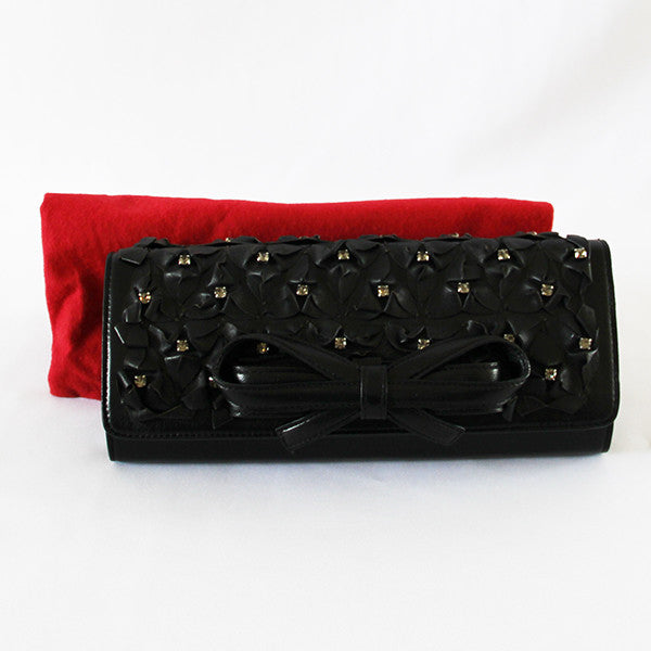 Valentino Leather Evening Bag - Black Colour