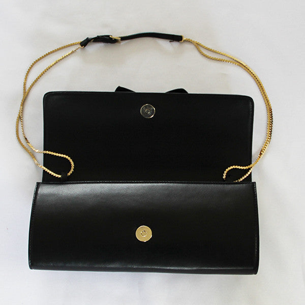 Valentino Leather Evening Bag - Black Colour