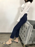 Slim Fit Denim with Pearls