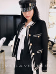Fringe-Trimmed Long Sleeve Cardigan