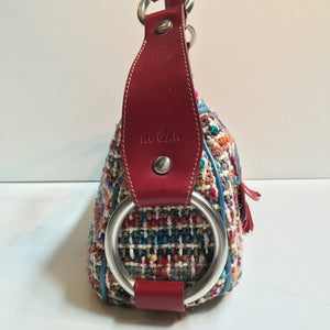 Hogan Multicolored Boucle Leather Single Strap Shoulder Handbag