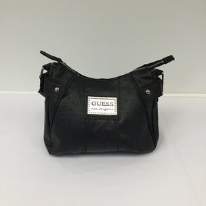 Black Leather Guess Los Angeles Shoulder Bag