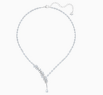 SWAROVSKI Nice Necklace, White, Rhodium Plated