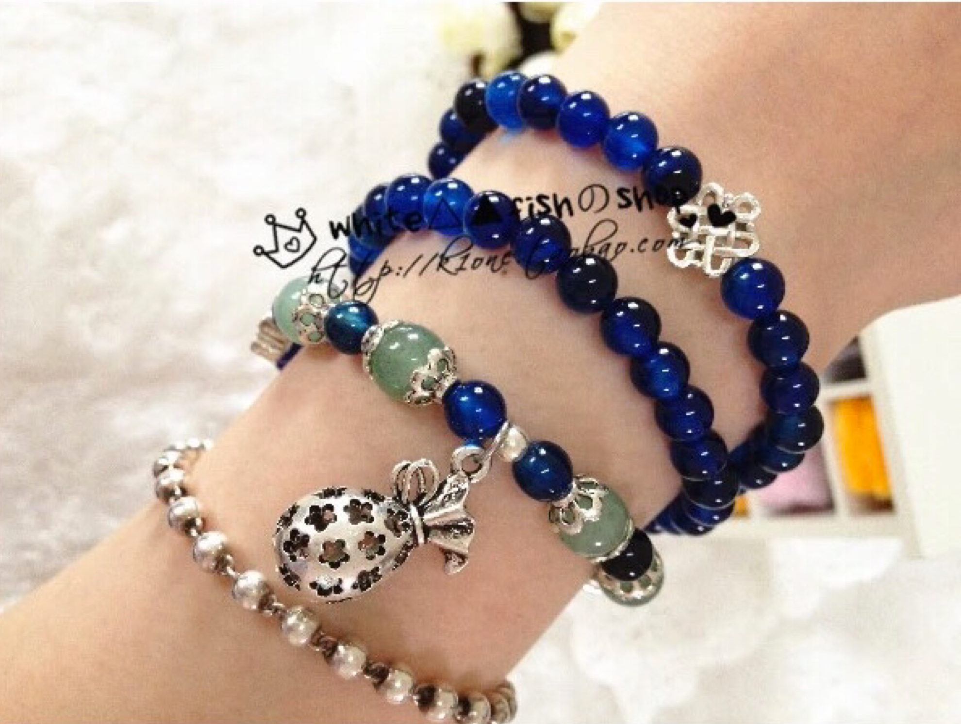 Blue-Agate Bracelet (Necklace)