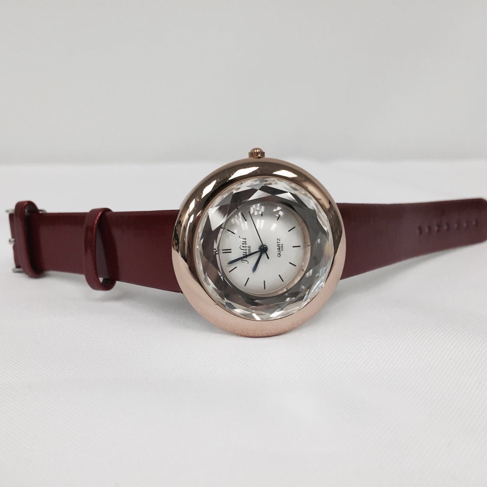 Jiuliu Copper Watch with Red Strap