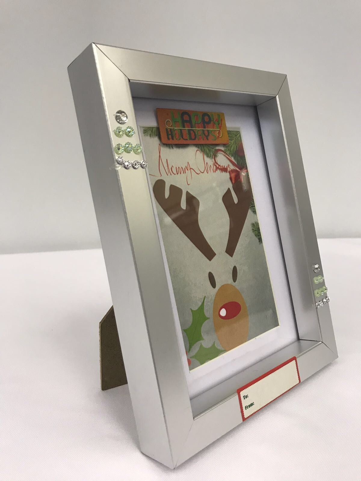 Reindeer Christmas Frame (Silver)
