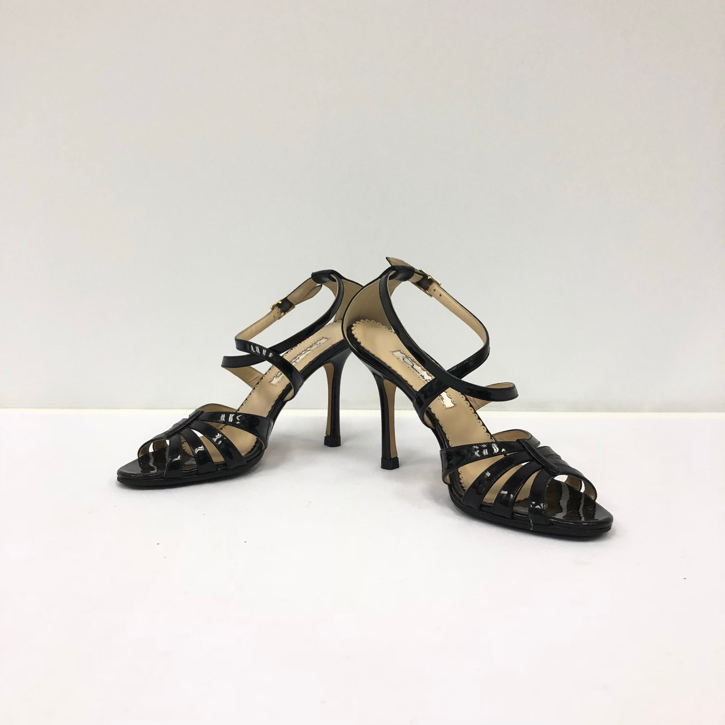Oscar de la Renta Black Leather Heel