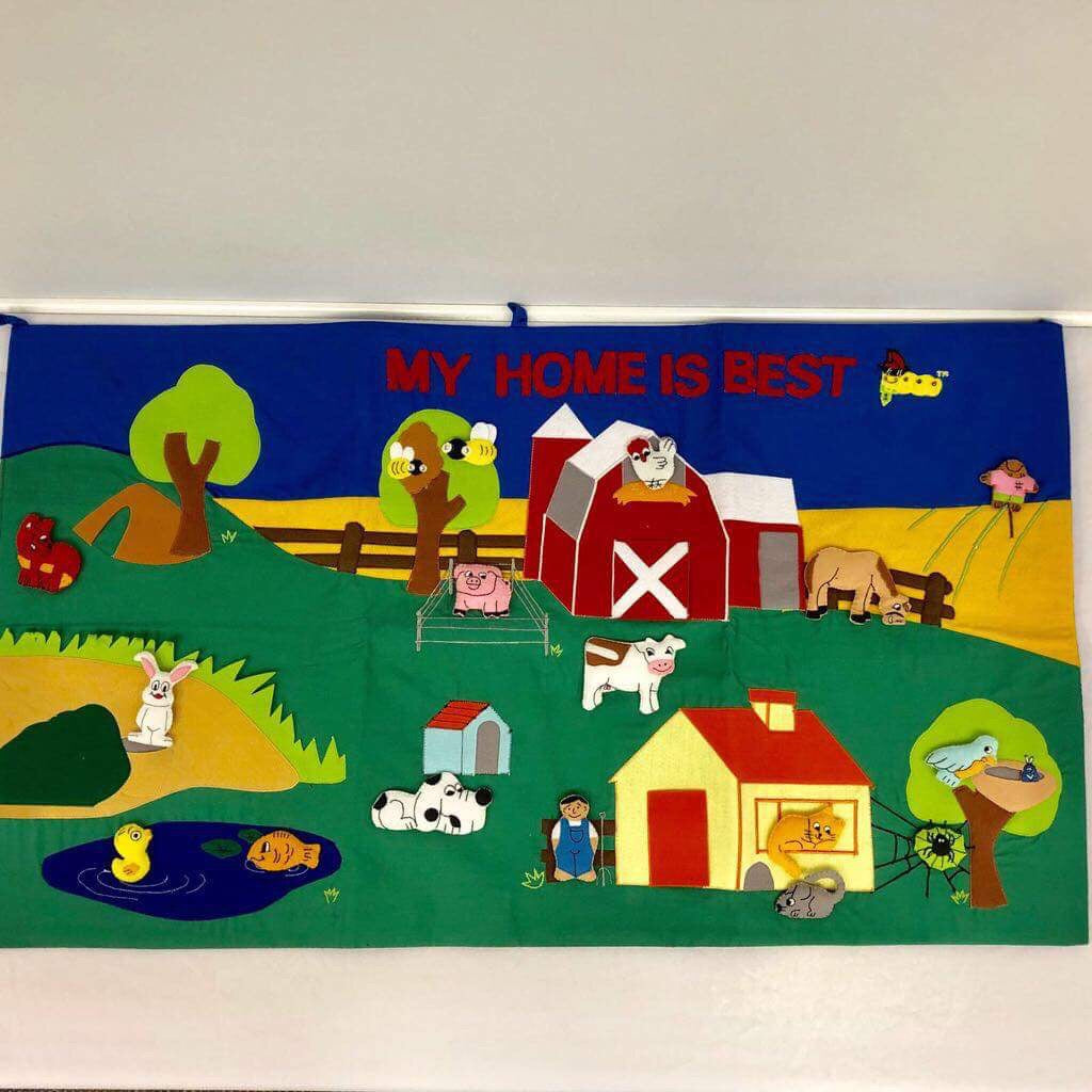 Children’s Felt Barn Set
