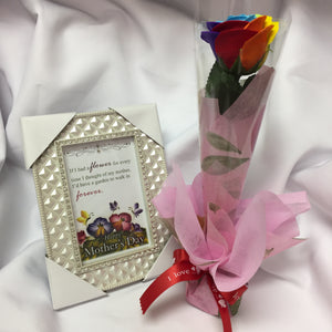 Soap Rose and Mother's Day Photo Frame 4x6 Gift Combo