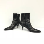 Prada Black Leather Ankle Boots