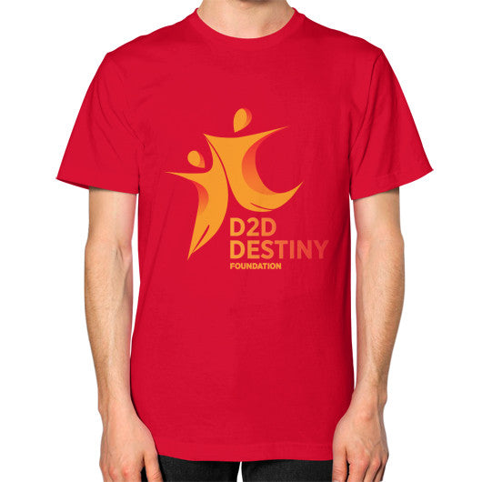 Unisex T-Shirt (on man) Red - d2ddestiny