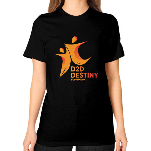 Unisex T-Shirt (on woman) Black - d2ddestiny