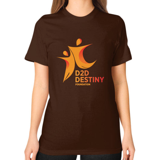 Unisex T-Shirt (on woman) Brown - d2ddestiny