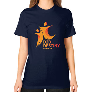 Unisex T-Shirt (on woman) Navy - d2ddestiny