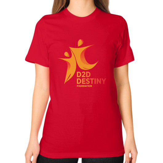 Unisex T-Shirt (on woman) Red - d2ddestiny
