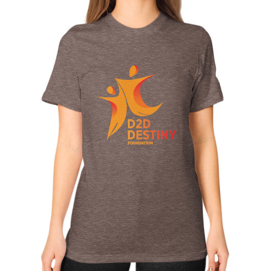 Unisex T-Shirt (on woman) Tri-Blend Coffee - d2ddestiny