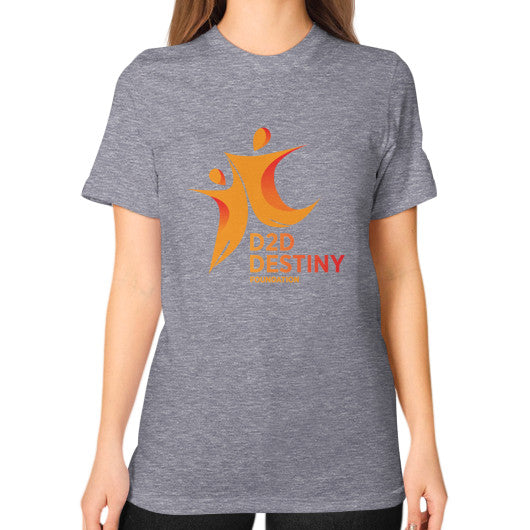 Unisex T-Shirt (on woman) Tri-Blend Grey - d2ddestiny