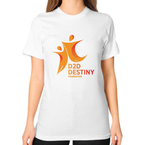 Unisex T-Shirt (on woman) White - d2ddestiny