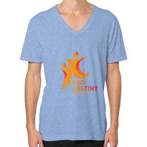 V-Neck (on man) Tri-Blend Blue - d2ddestiny