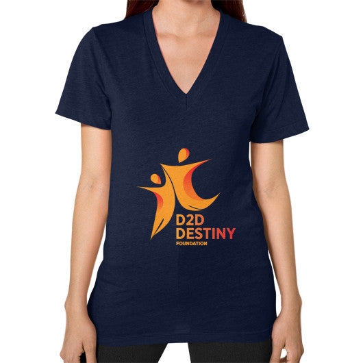 V-Neck (on woman) Navy - d2ddestiny